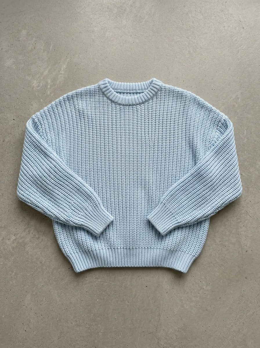 Easy Loose Crew Neck Sweater in as shown