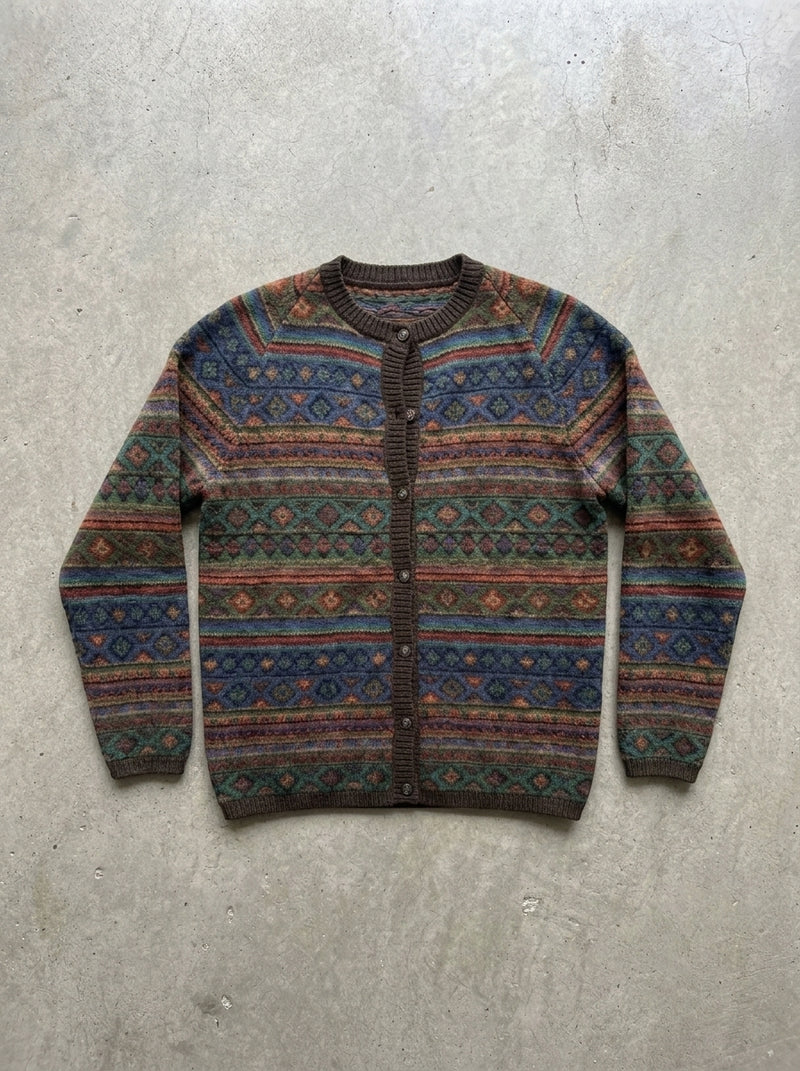 Vintage Folk Pattern Knit Cardigan in 05