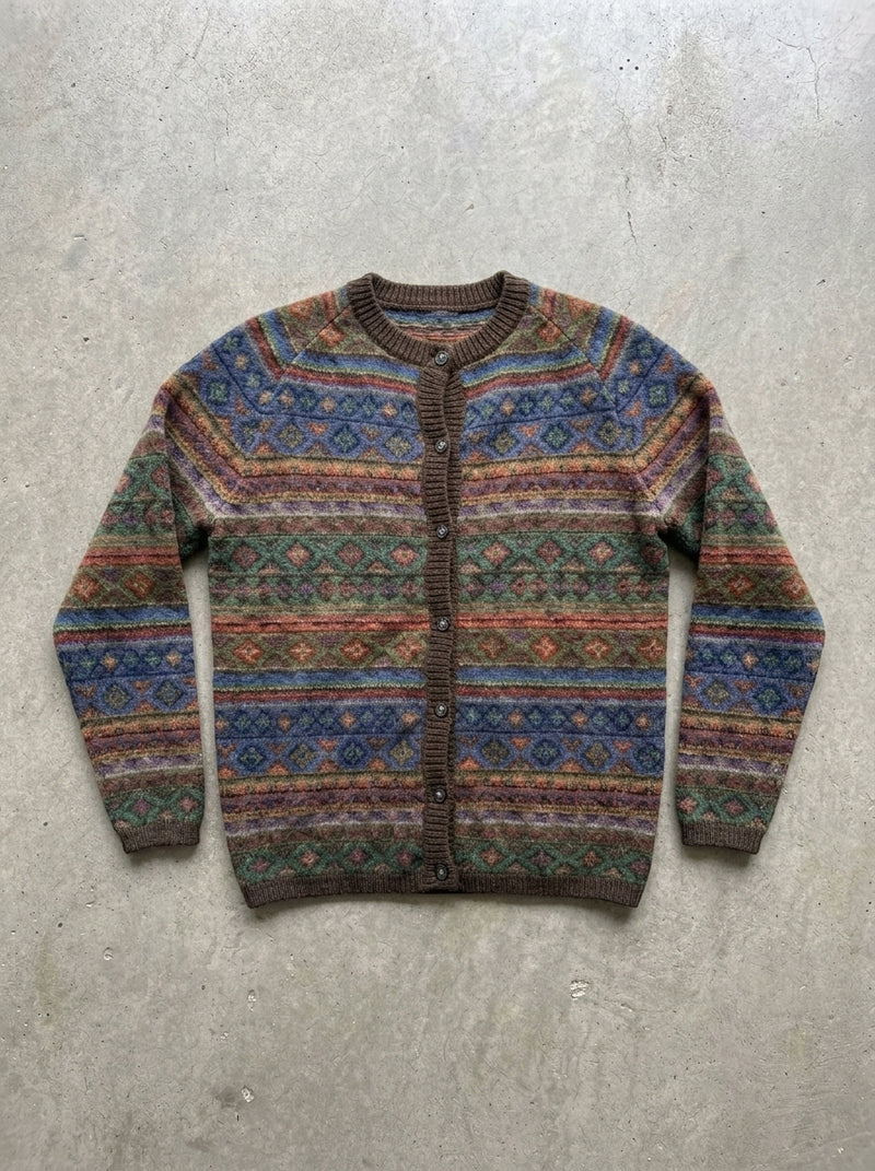 Vintage Folk Pattern Knit Cardigan in 05