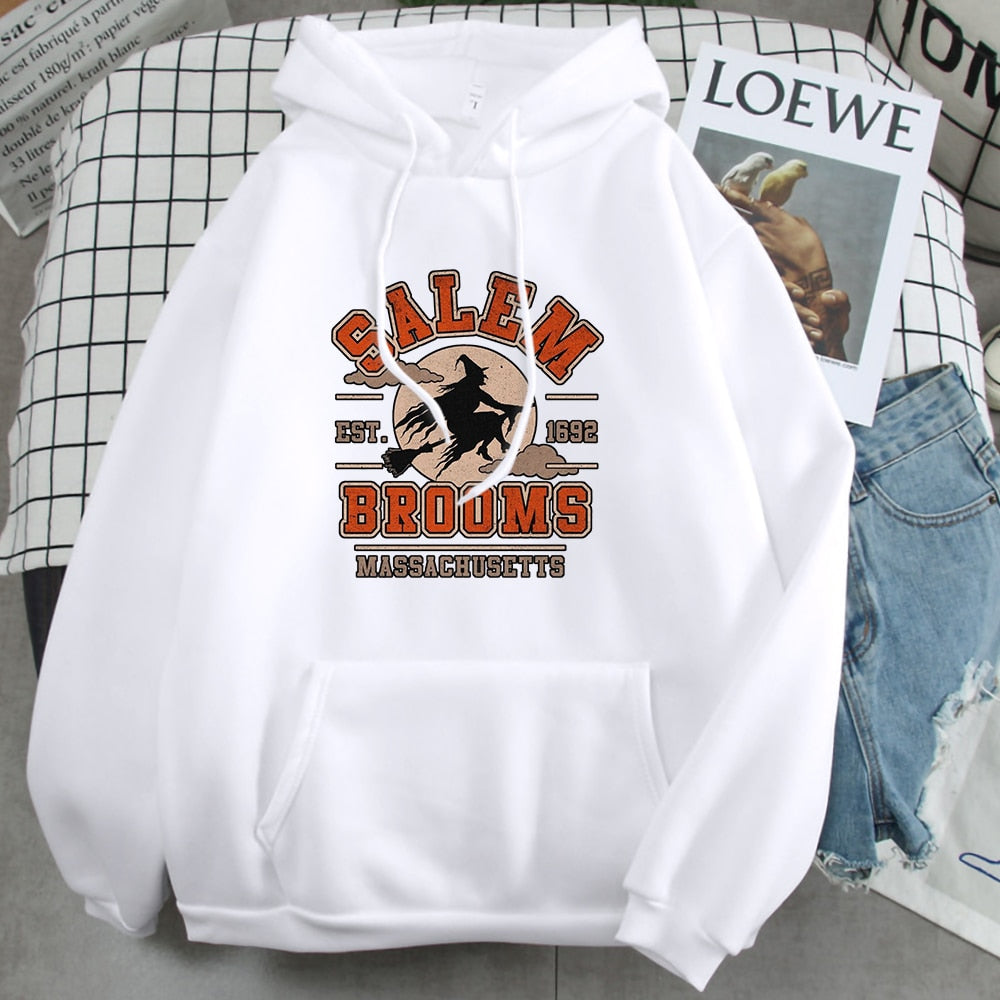 SeasonalSweaters™ "Salem Brooms" Halloween Hoodie