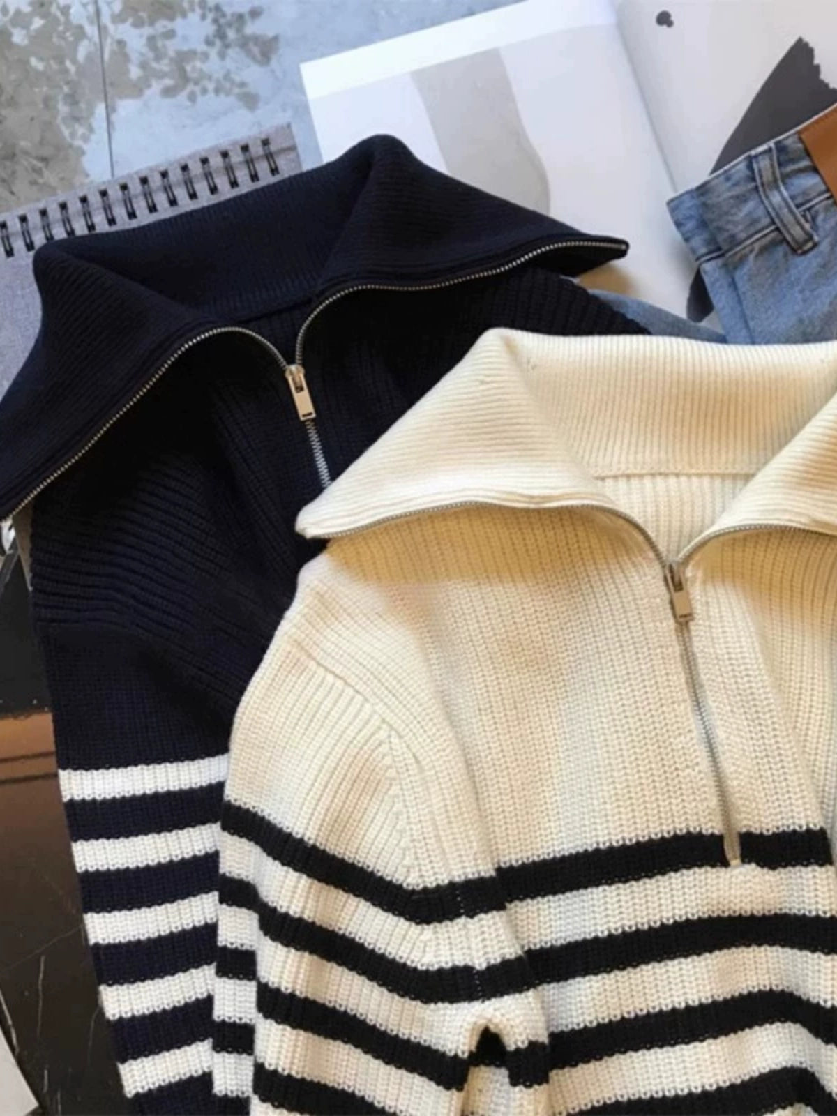 Seasonal - Retro Nautical Knitted Sweater