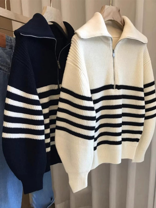 Seasonal - Retro Nautical Knitted Sweater