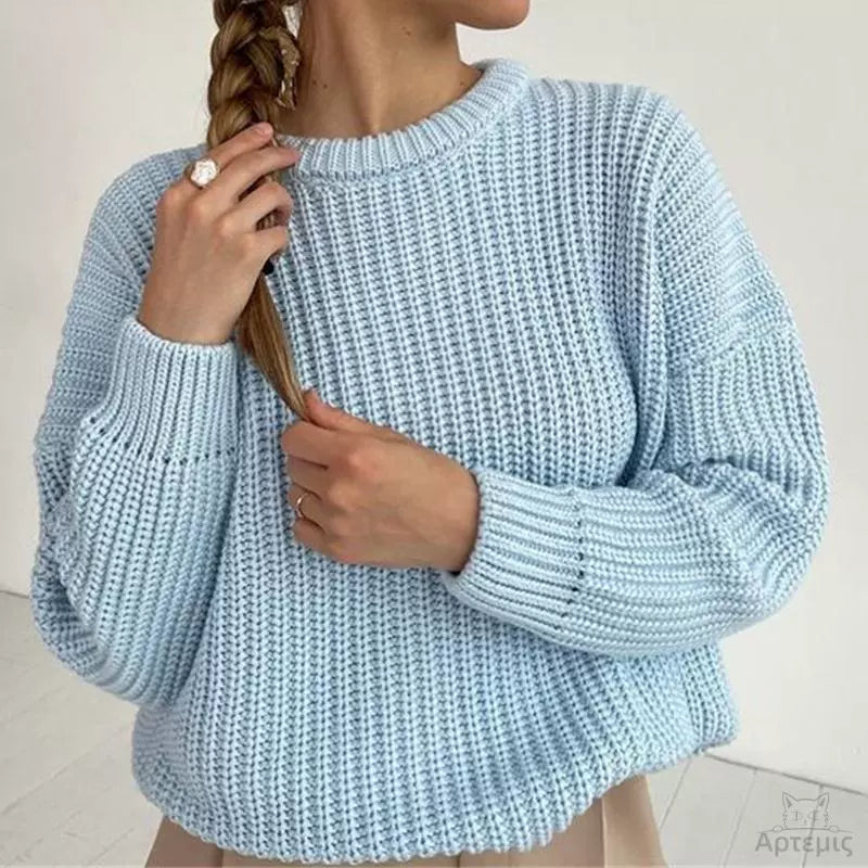 Seasonal - Loose Long-Sleeved Knit Sweater