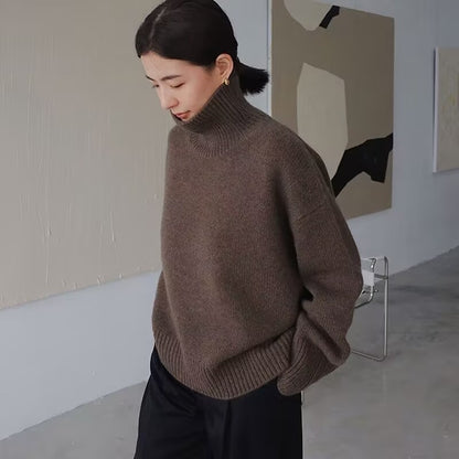 Seasonal Sweaters™ - Cashmere High Neck Knitted Pullover