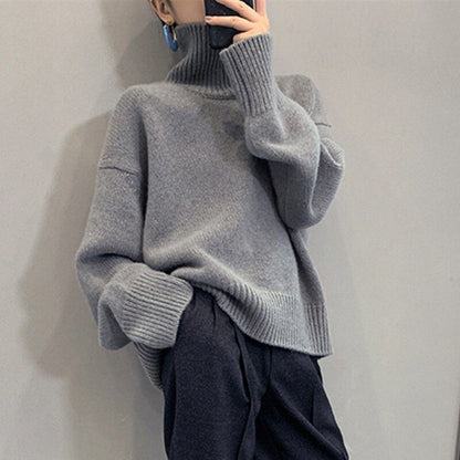 Seasonal Sweaters™ - Cashmere High Neck Knitted Pullover