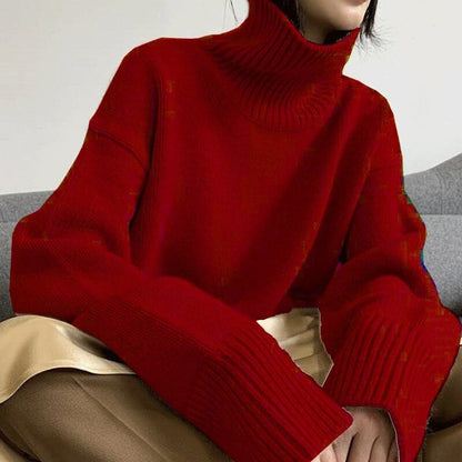 Seasonal Sweaters™ - Cashmere High Neck Knitted Pullover