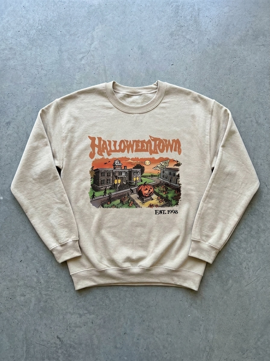 Halloweentown 1998 Graphic Pullover in Khaki