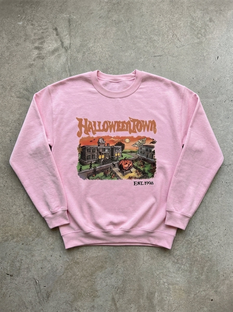 Halloweentown 1998 Graphic Pullover in Pink
