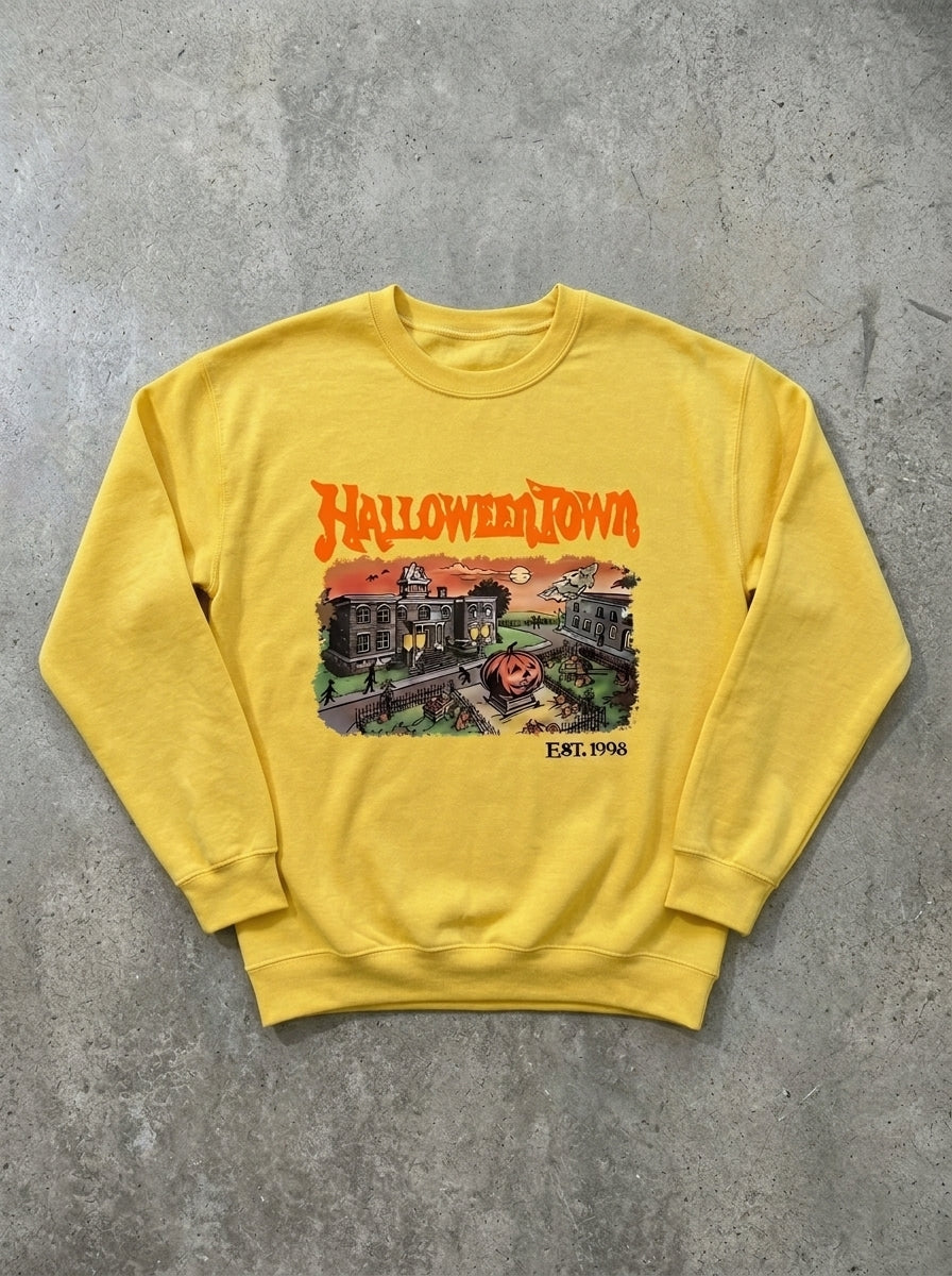 Halloweentown 1998 Graphic Pullover in Yellow