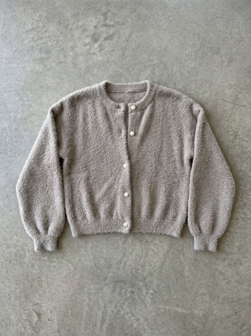 Lazy Day V-Neck Sweater Jacket in Gray