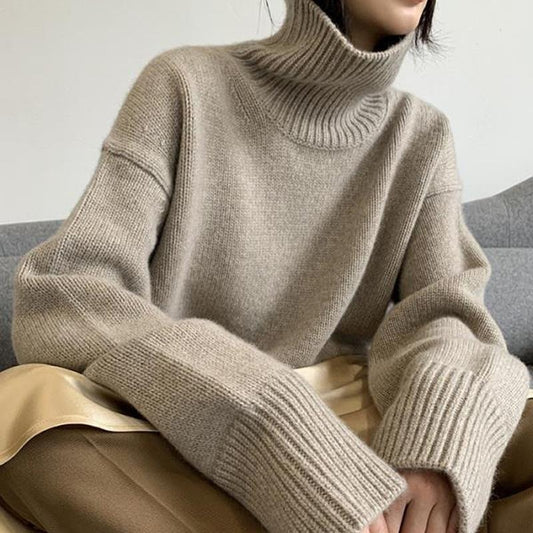 Seasonal Sweaters™ - Cashmere High Neck Knitted Pullover